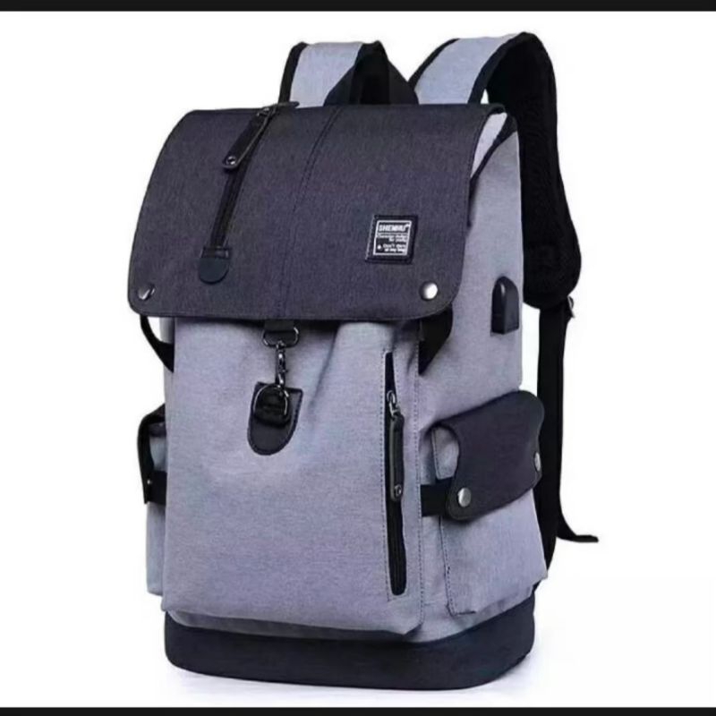 VELOZIO TAS RANSEL PRIA TERBARU [ BOMBER ] BAGKPACK KANVAS TEBAL TERMURAH RANSEL  SEKOLAH TAS RANSEL