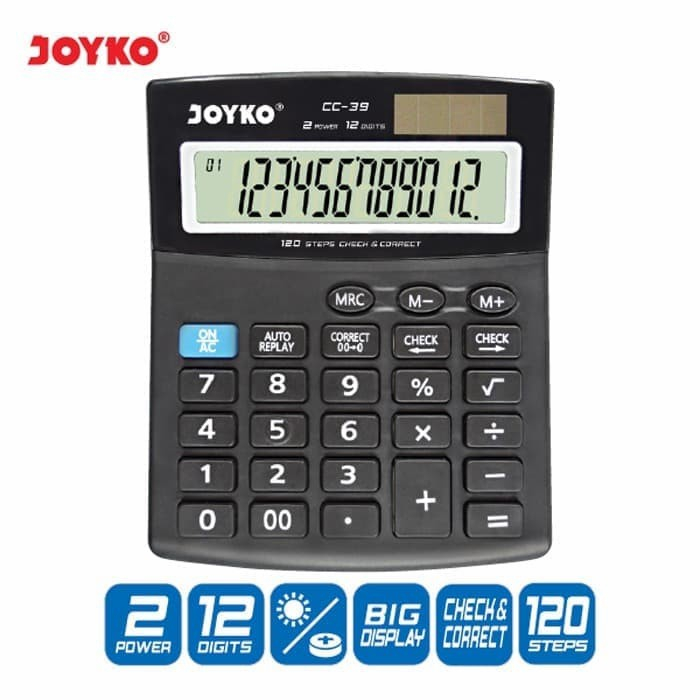 

Calculator Kalkulator Joyko CC-39 12 Digits Check Correct