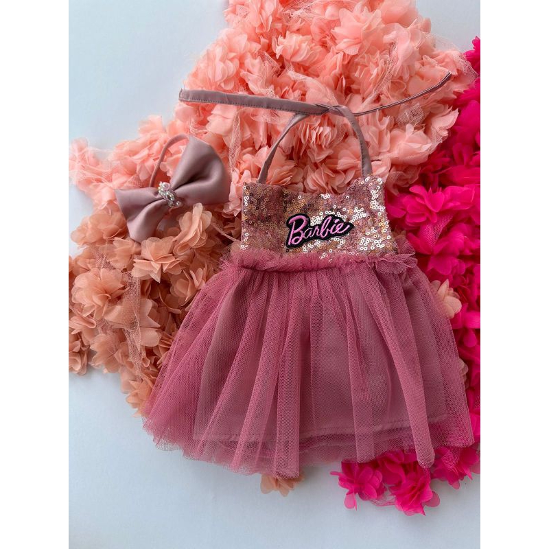 kostum Barbie rok Barbie dres Barbie bayi