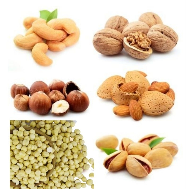 

Hazelnut,Almond,Mede,Walnut,Kacang Arab,Kismis 50gr