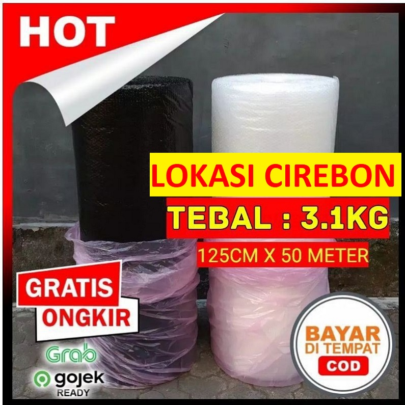 

Bubble Wrap Roll Hitam Bening Tebal Murah Cirebon 125 Cm x 50 Meter