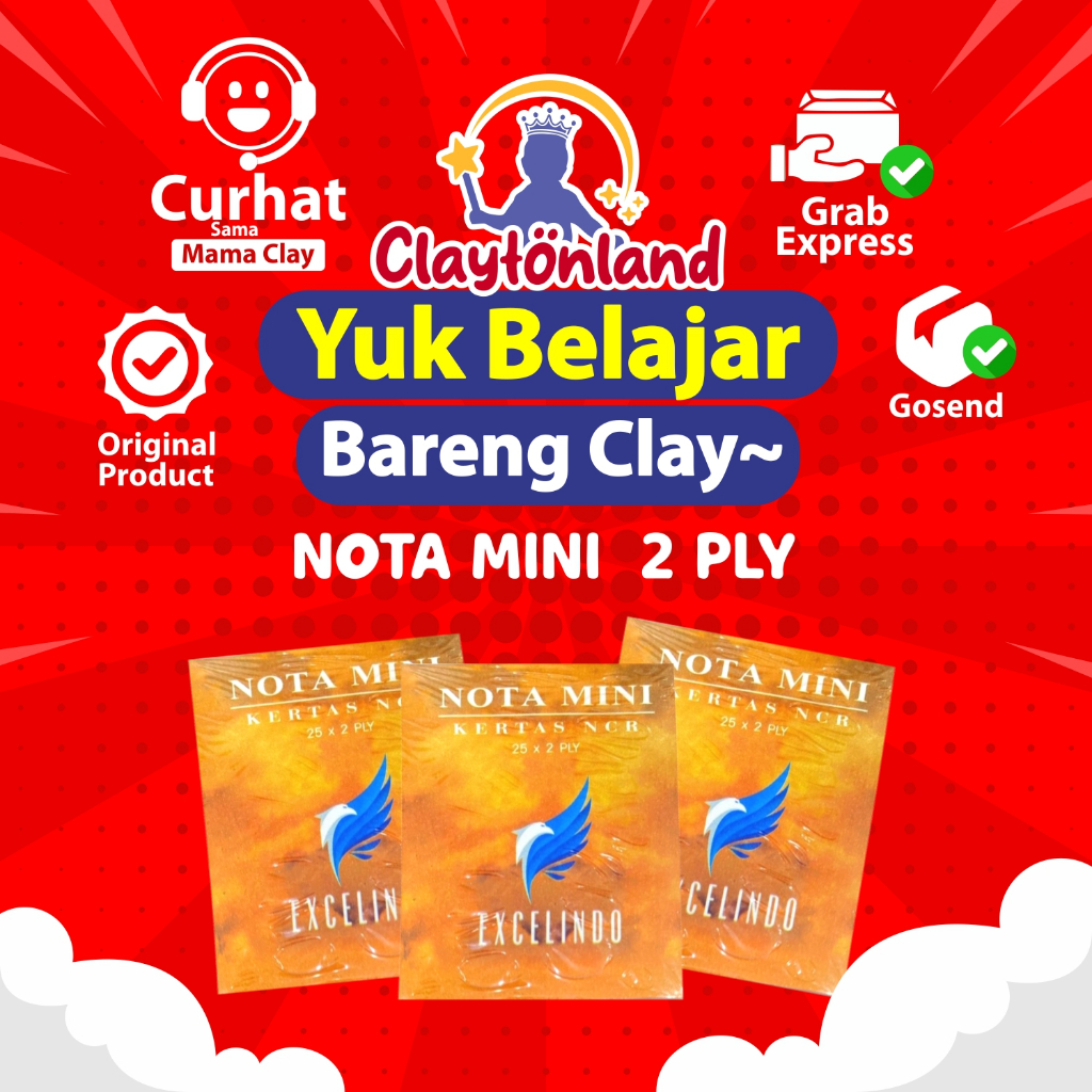 

Nota Kontan Mini Excelindo 2 Ply 9 X 10.5cm / Buku Nota Rangkap 2 / Nota NCR