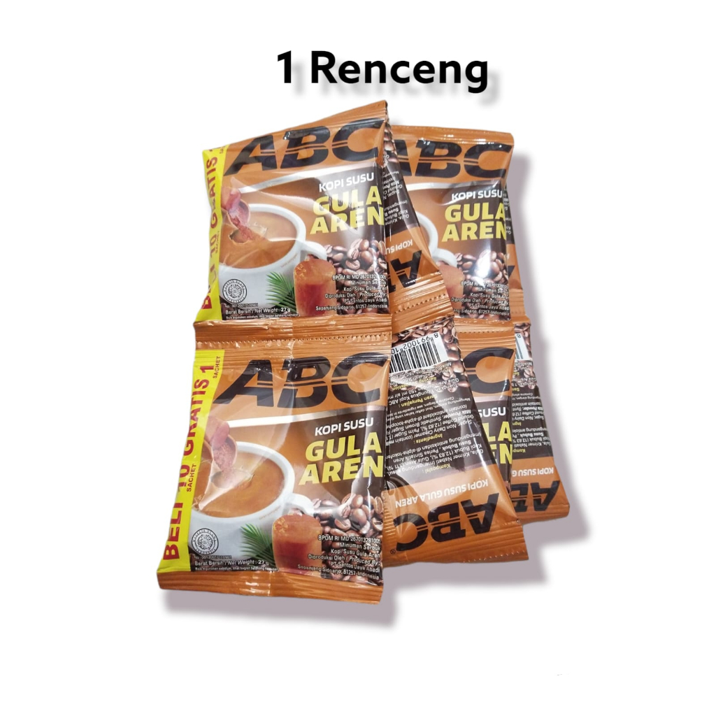 

[ 1 renceng isi 11 ] - Kopi Bubuk ABC Susu Gula Aren Kopi Sachet Instant