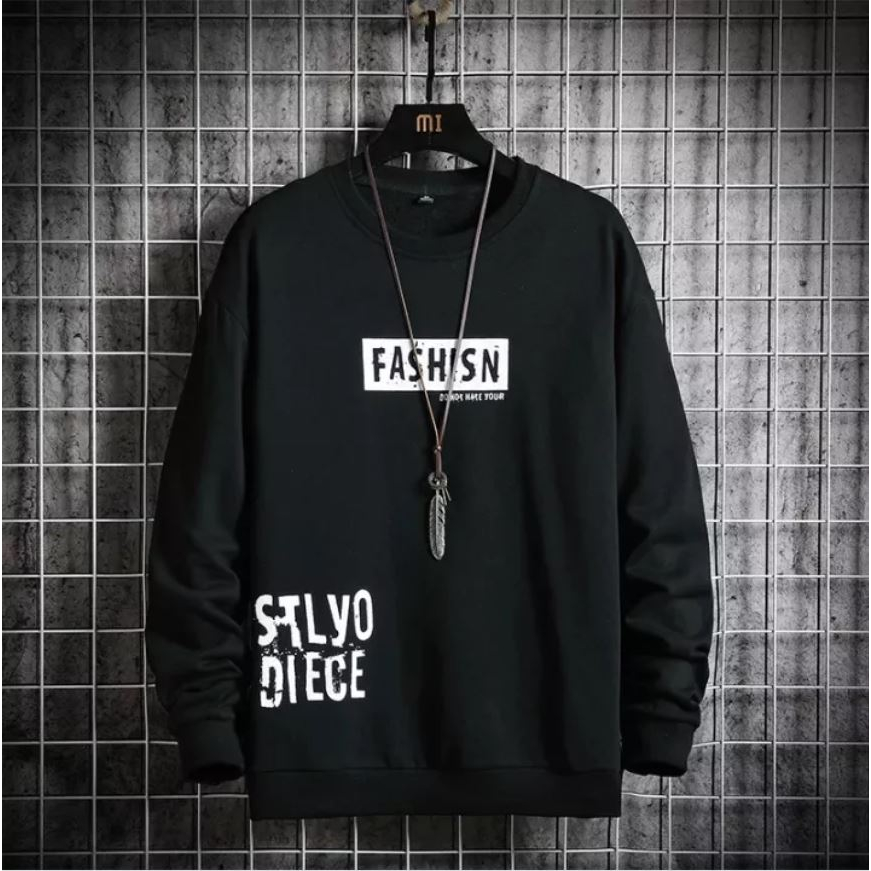 Baju switer pria lengan panjang model korea terbaru - baju kaos sablon cowok keren kekinian distro t