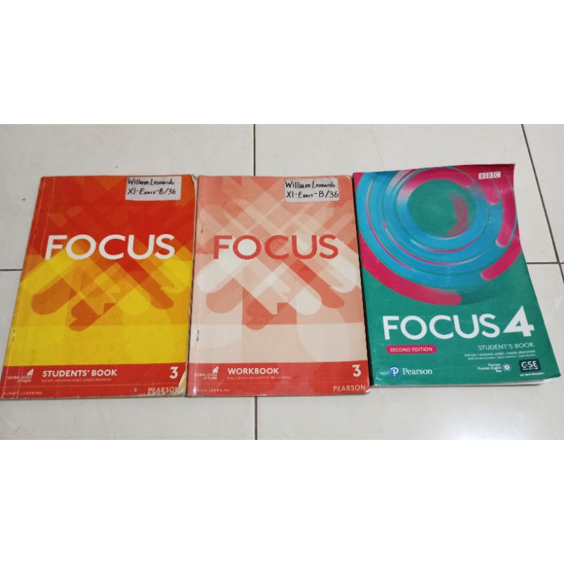Buku bahasa inggris english focus 3 dan 4 pearson student's book workbook global scale of english se