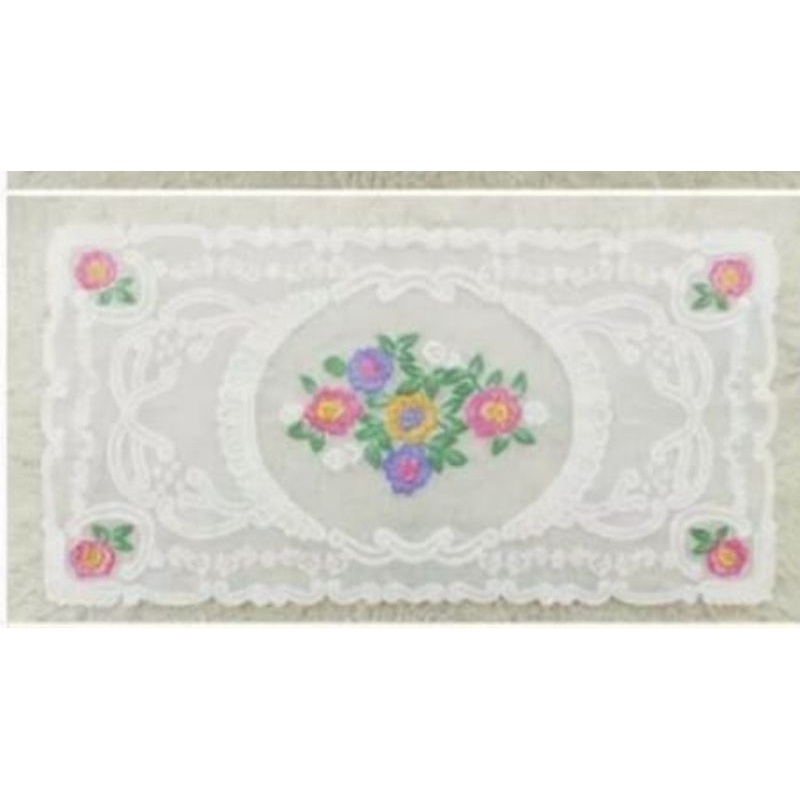 Taplak meja Tamu //Taplak meja kaca//Taplak meja tamu motif bunga//Taplak meja ruang Tamu mewah 50x1