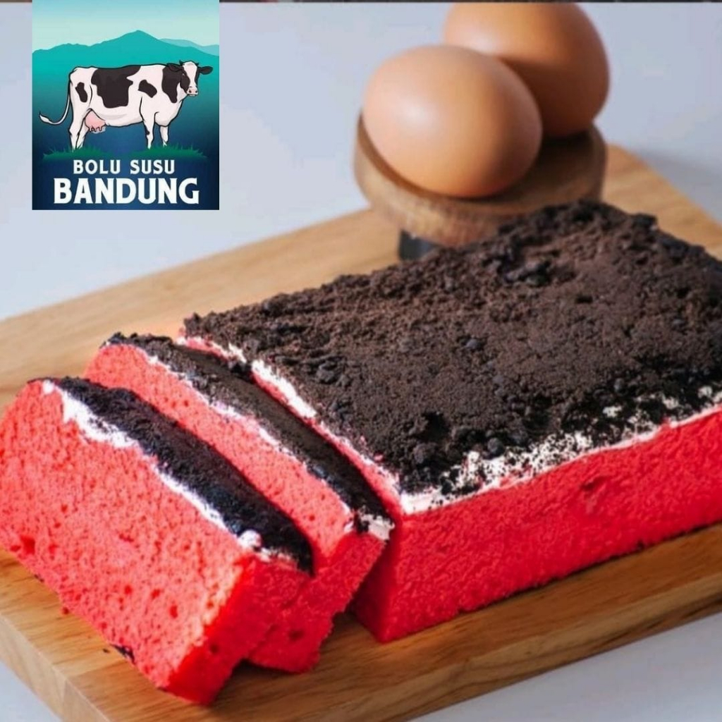 

Bolu Susu Bandung Redvelvet Topping Oreo