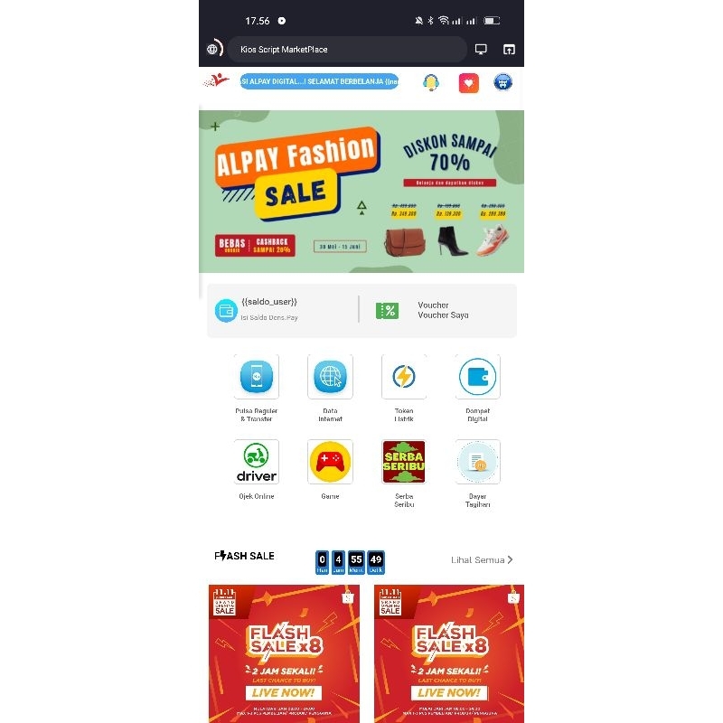 HTML Home Produk Fisik BukaOlshop