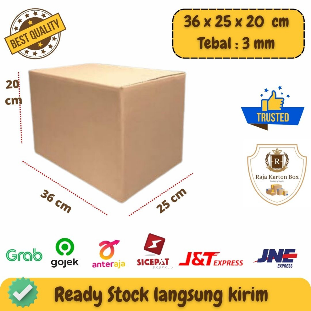 Karton Box 36 x 25 x 20 cm Bahan baru / kardus 36 x 25 x 20 cm