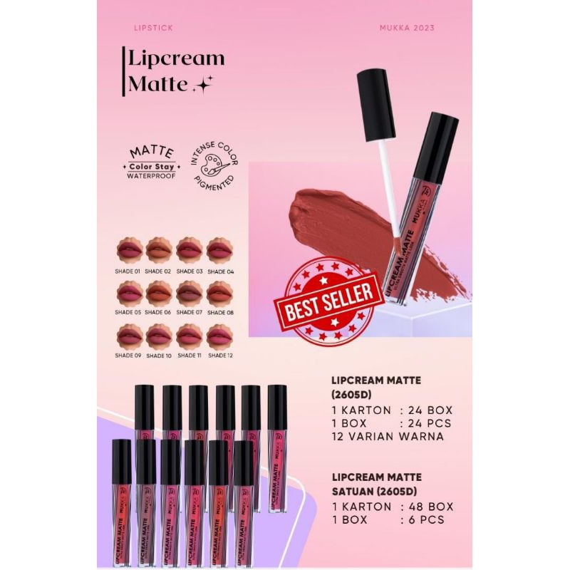 Lipcream Matte MUKKA kosmetik