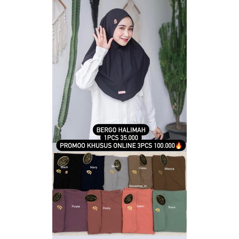 Bergo Halimah Non Pet by Beauty Hijab