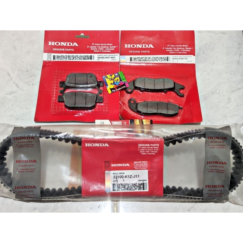 VBelt + kampas rem belakang depan AHM K1Z Honda ADV 160 PCX 160 ABS new PCX NEW 160cc PCX160 2021 Ad