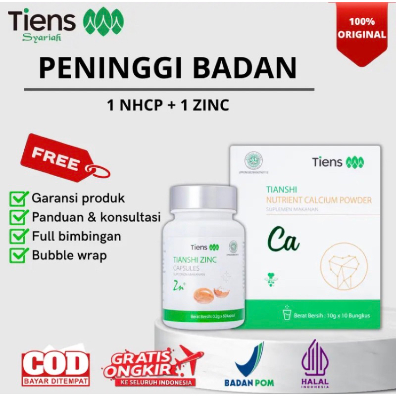 

Peninggi Badan Tiens Original Dewasa dan Anak Susu Calcium + Zinc Kapsul | Bisa COD