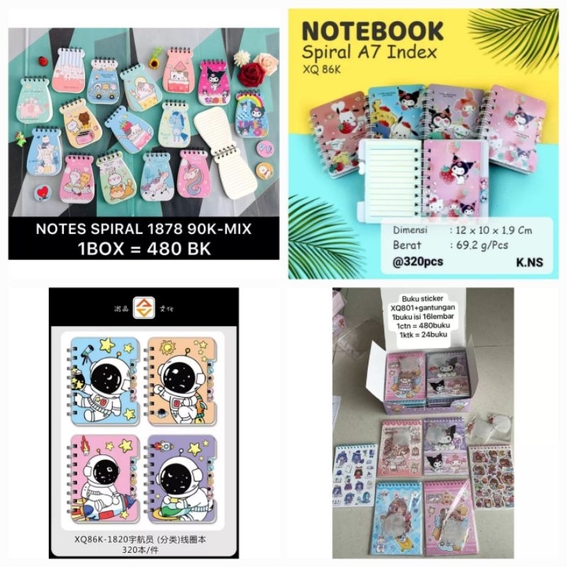 

Buku Notes Catatan Diary Spiral 90K/ Index