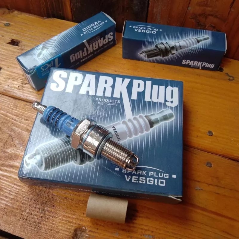 busi Vespa racing kaki tiga panjang cocok di motor 2tak lainya