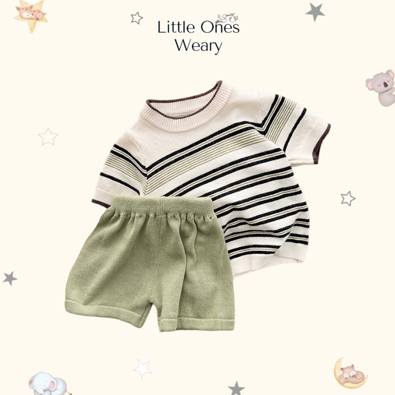 SETELAN RAJUT BERGARIS IMPORT BAYI/ BAJU KOREA ANAK LAKI-LAKI/ HOWARD SET