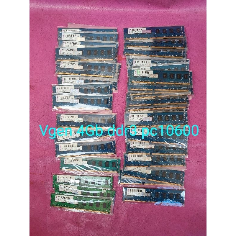 ram vgen 4GB DDR3 PC10600 & PC12800 buat pc komputer