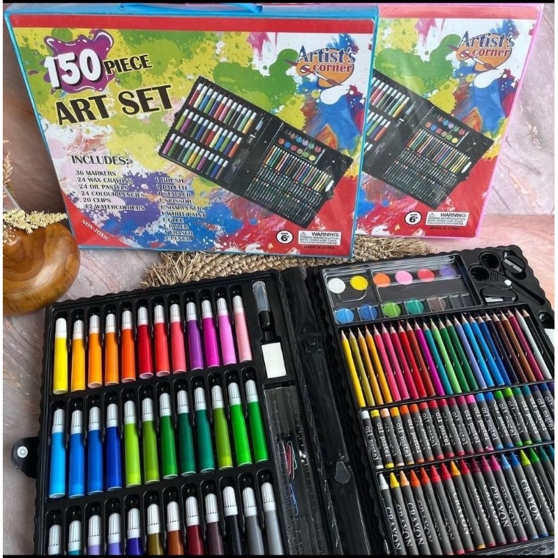 

150 art set crayon spidol tas mewarnai alat menggambar melukis sekolah