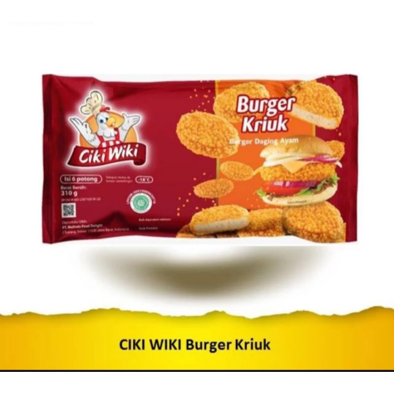 

ciki Wiki burger kriuk 310gr