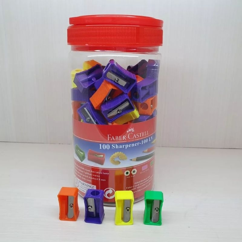 

[ PACK ISI 100 PCS MURAH ] Rautan Serutan Pensil Pencil Sharpener Faber Castell 100 LV