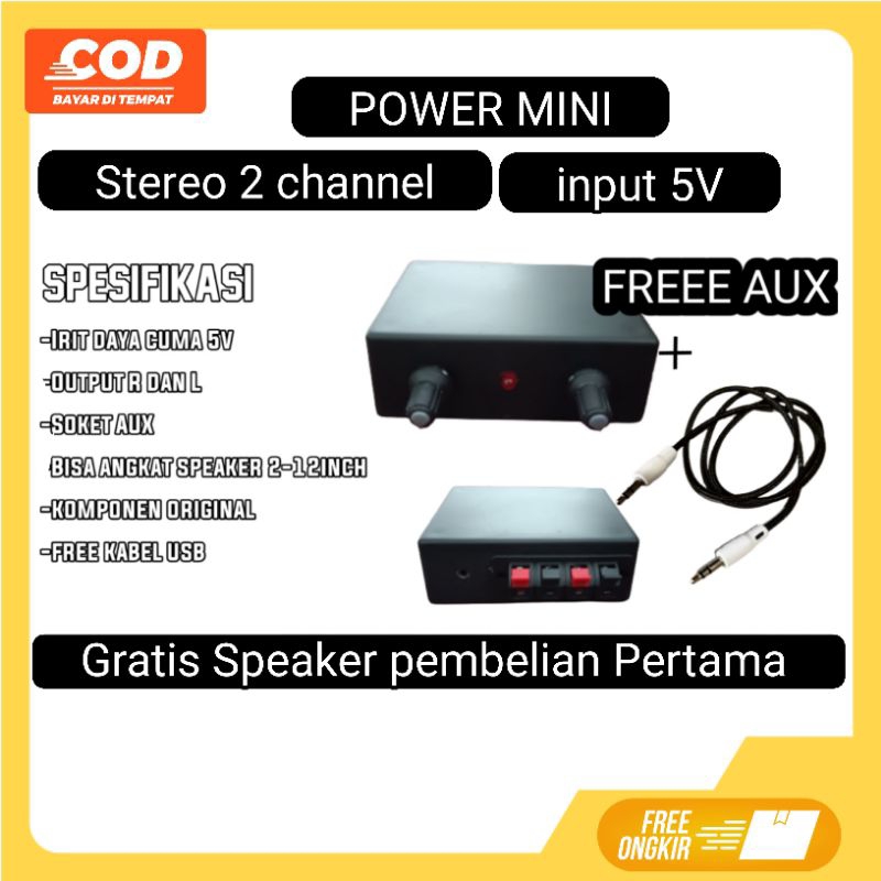 AMPLIFIER MINI 5V MINIATUR POWER AMPLII SOKET RCA