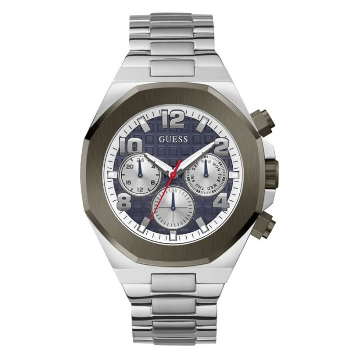 Terbaru GUESS GW0489G1 Original EMPIRE Jam Tangan Pria Analog Silver Stainless
