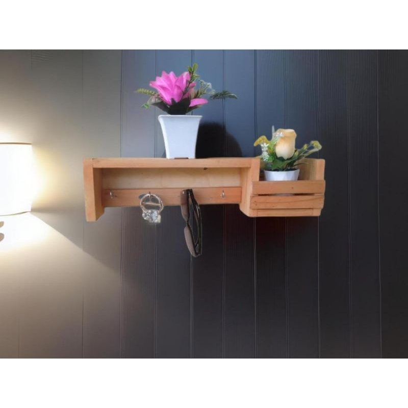 tempat gantungan kunci/rak tempel dinding/tempat bumbu kayu