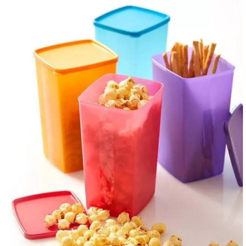 Tall Square Round Tupperware
