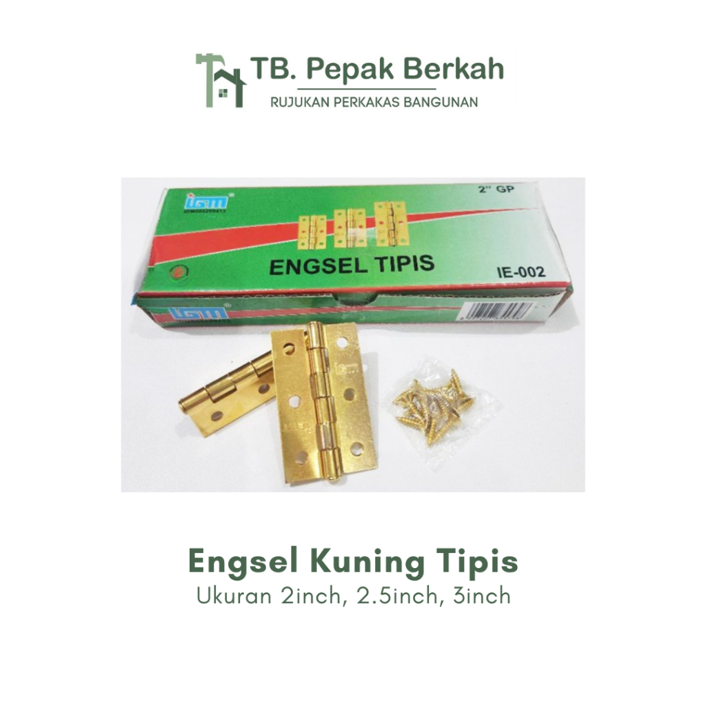 Engsel Tipis Kuning Engsel kecil Lemari Harga 1 Lusin