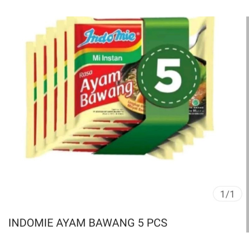 

indomie ayam bawang 85gx5 pcs