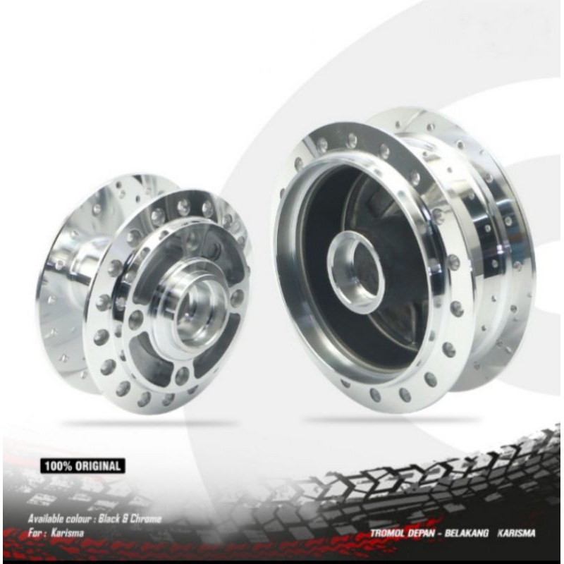 Tromol Trombol Kharisma Chrome Supra X 125 Old Supra Lama Set Depan Belakang