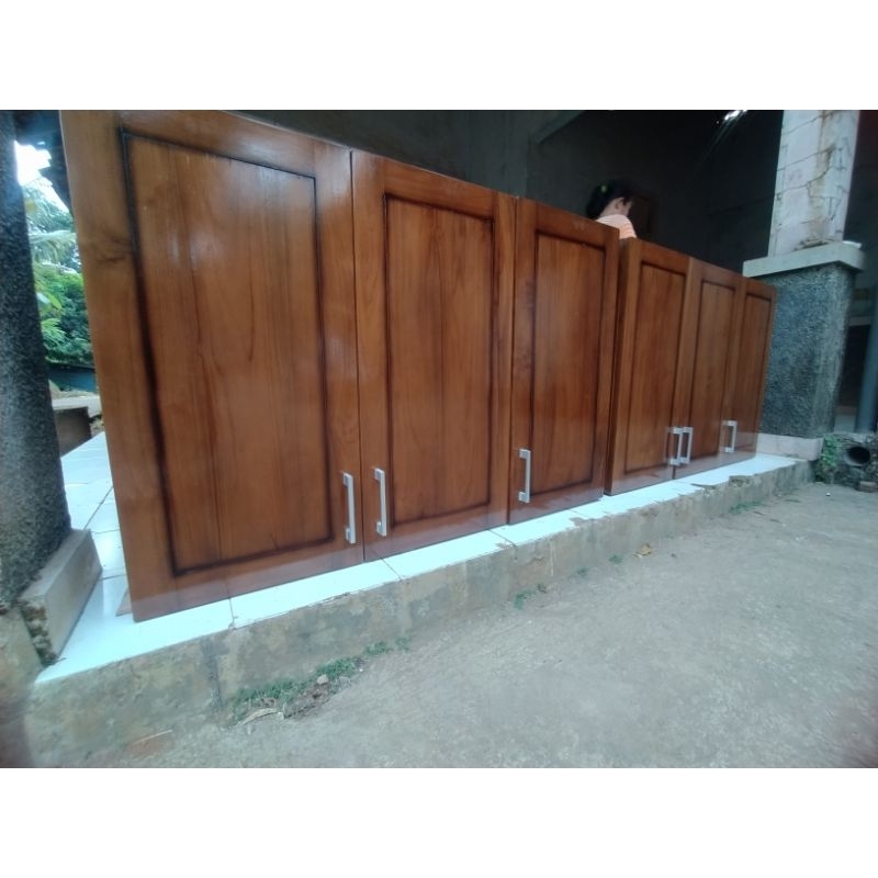 kitchen set minimalis kayu jati mebel jepara indah