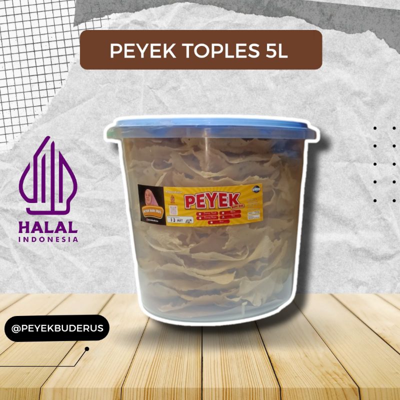 

PEYEK TOPLES 5L PEYEK KACANG TANAH PEYEK KACANG IJO PEYEK TERI PEYEK REBON PEYEK KACANG RAWIT