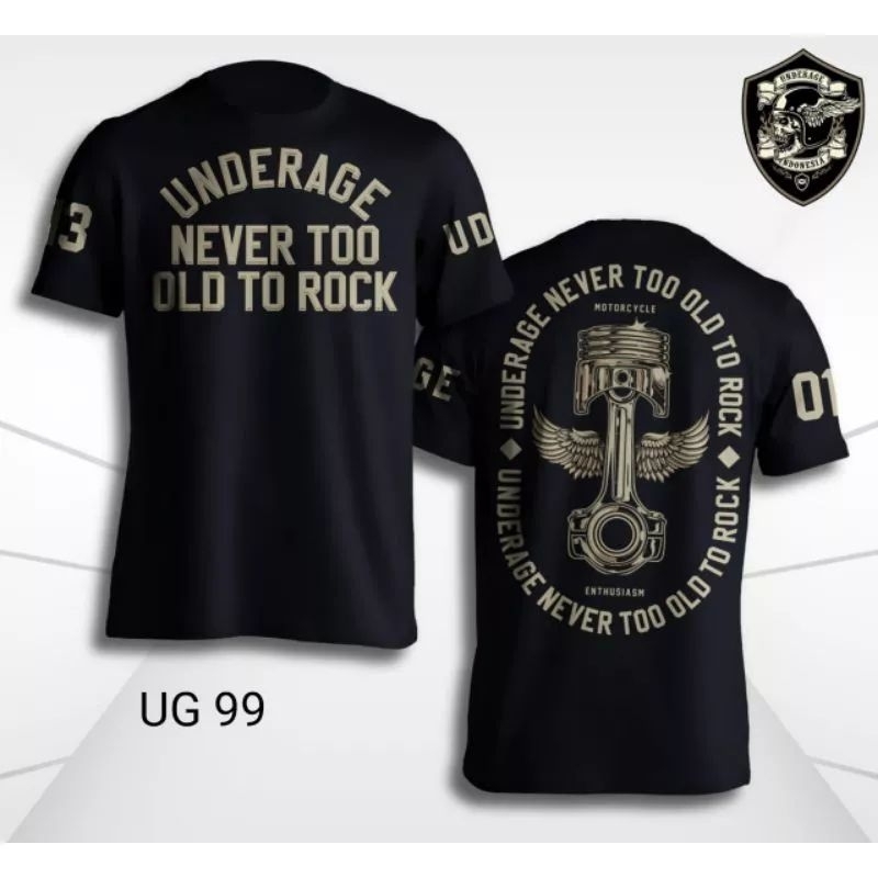 UNDERAGE PREMIUM ORIGINAL kaos motor ninja kaos distro kaos racing kaos bikers custom