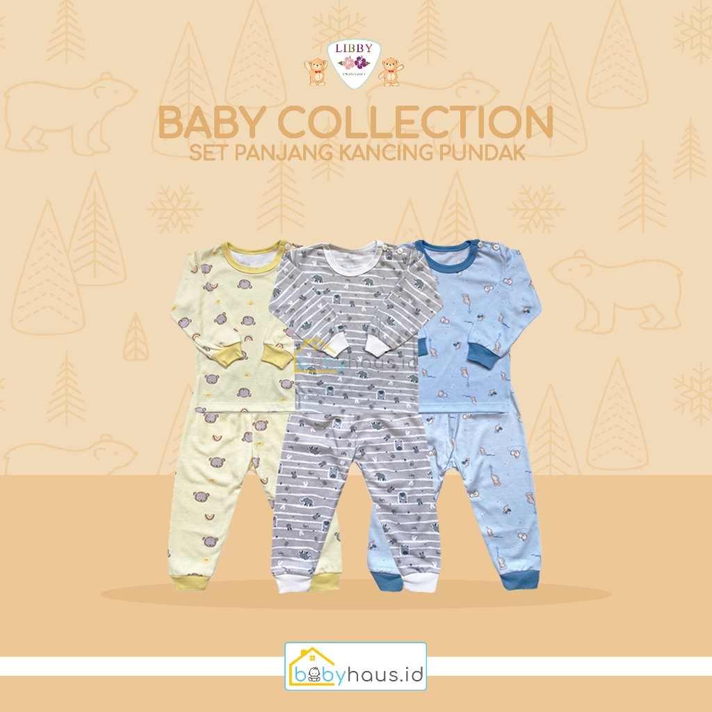 LIBBY - BABY COLLECTION SET PANJANG KANCING PUNDAK