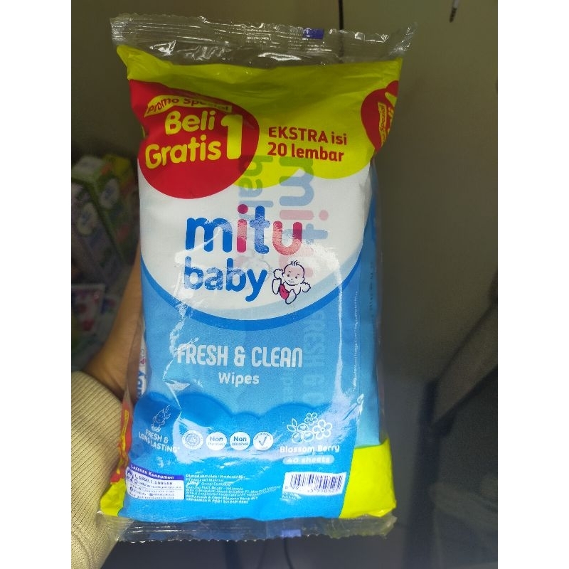 Tissue Basah Bayi beli 1 gratis 1 Mitu Cusson