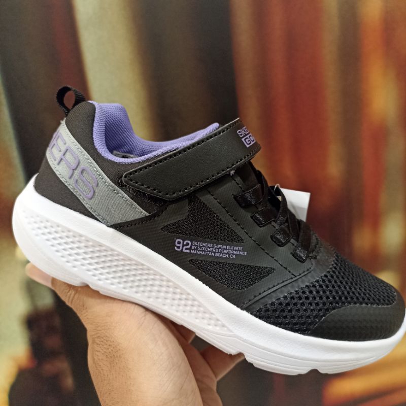 Sepatu Anak Skechers Go Run Black Purple