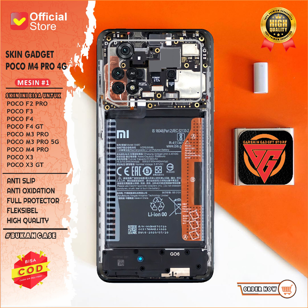 Garskin POCO M4 PRO 4G Skin Gadget Premium Motif Mesin