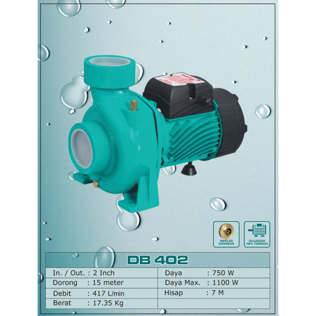 Pompa Air Centrifugal Irigasi YAMAMAX PRO DB 402 1.5HP YAMAMAX PRO 2" INCH