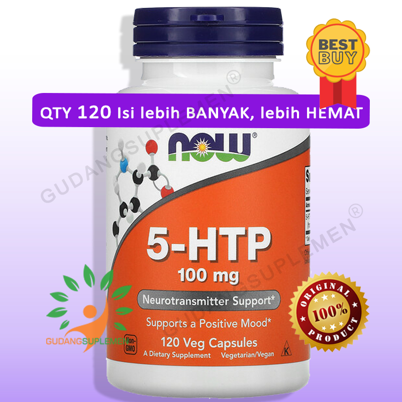 NOW 5-HTP 100 mg 120 Veg Capsules - 5 htp - 5htp
