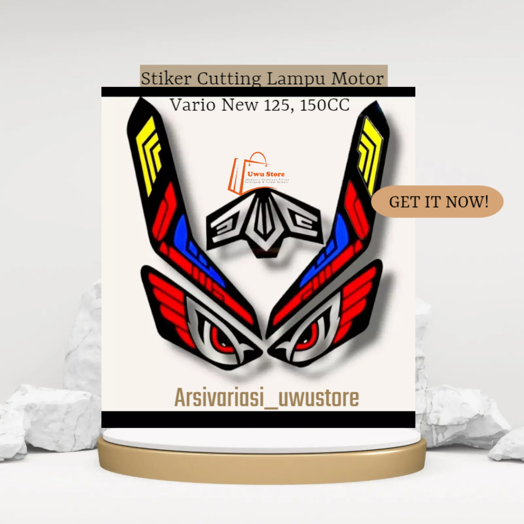 STIKER CUTING VARIASI MATA & ALIS MOTOR VARIO NEW 125,150CC