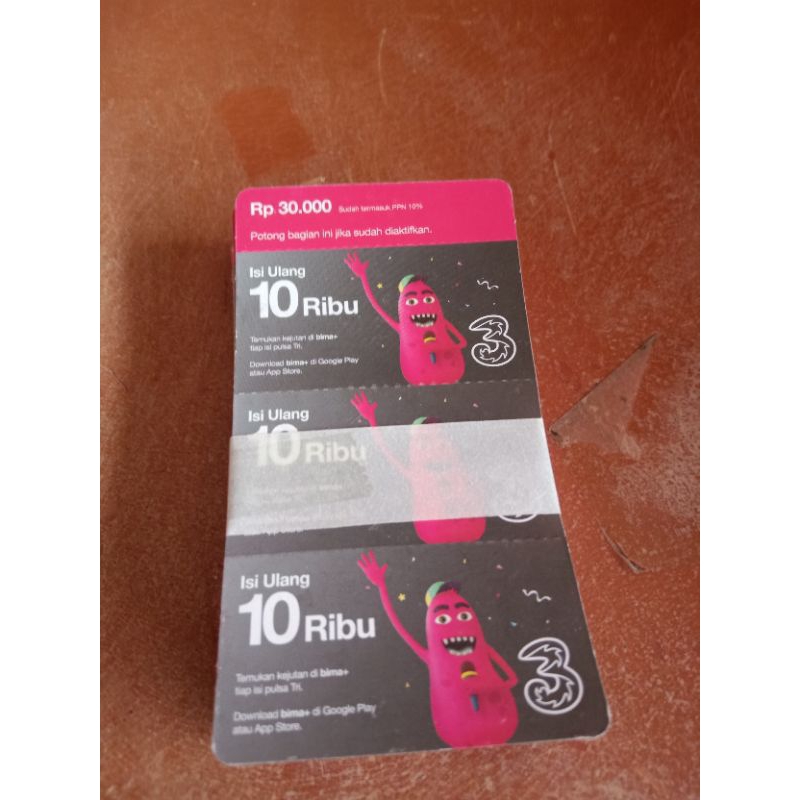 voucher Pulsa tri 10k kosong