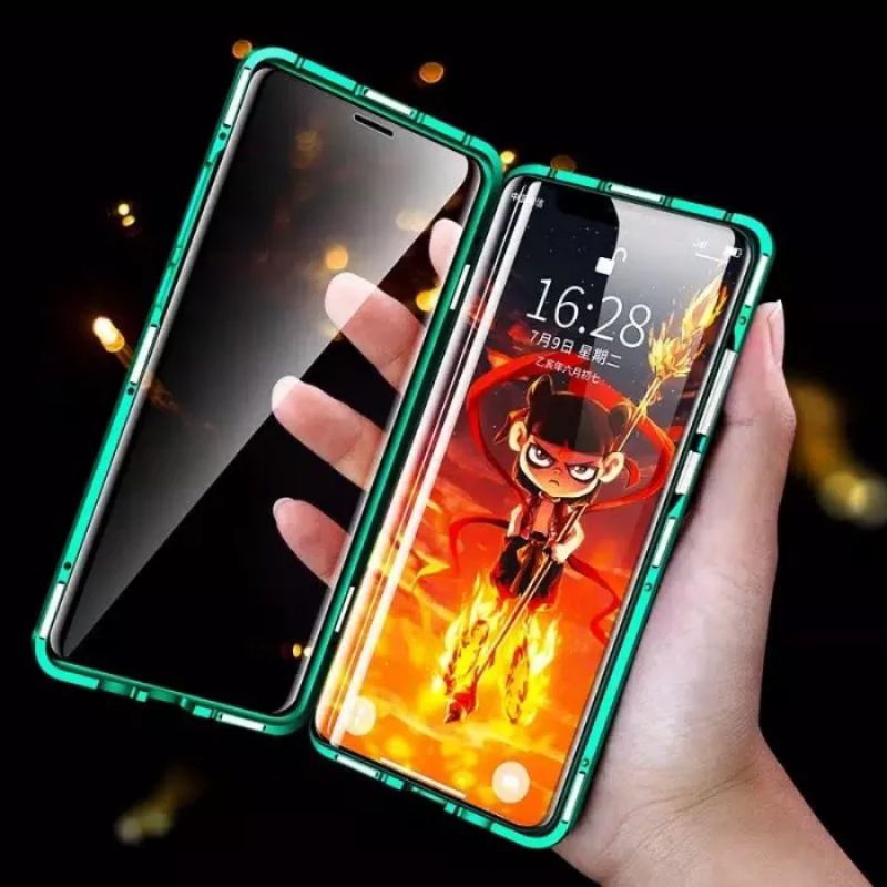 Case Samsung Galaxy S9 Plus Casing Kaca Depan Belakang Magnetic