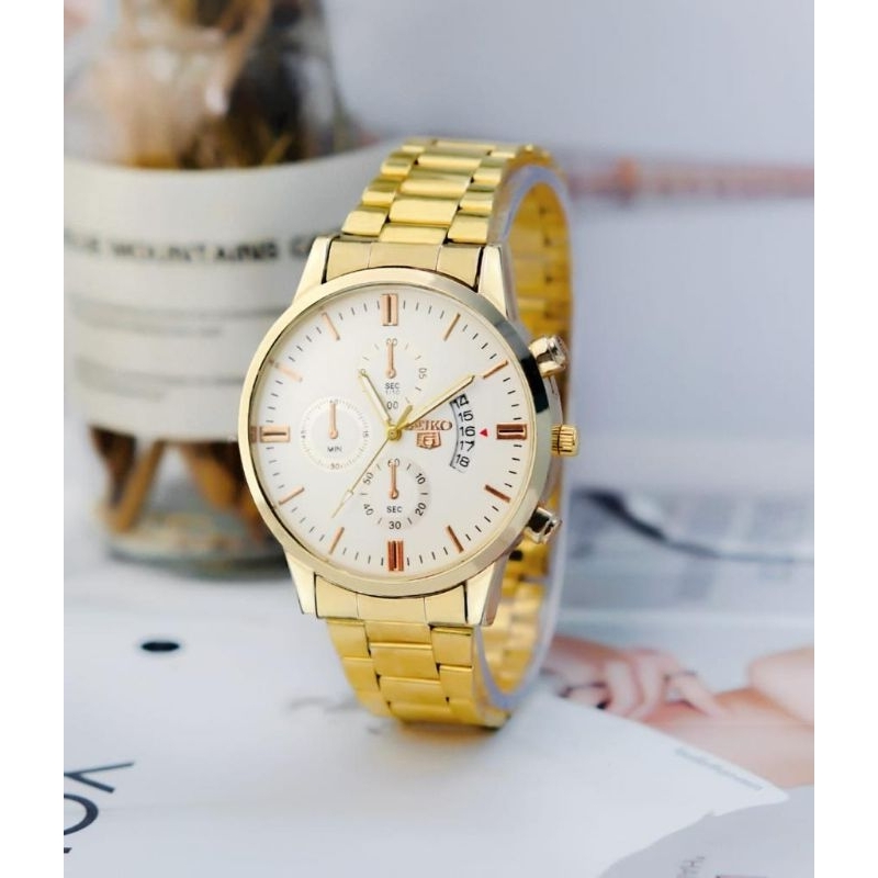 Jam Tangan Mewah Seik Tanggal Aktif Strap Stainless Steel Model Terbaru Mewah Elegant