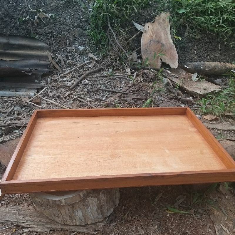 Nampan kayu jati alas triplek 60x40x5cm