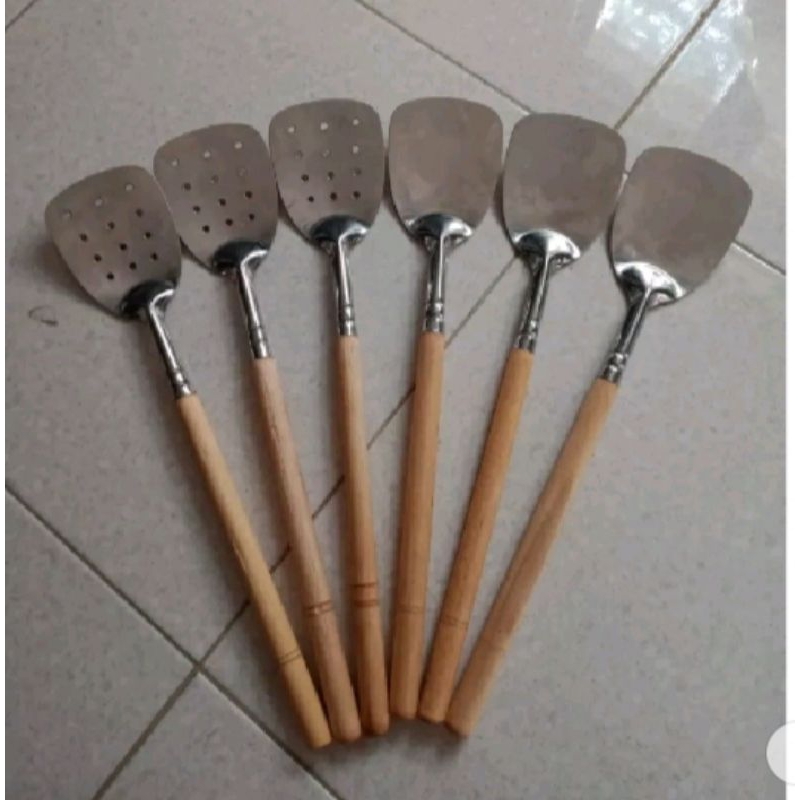 Sutil Spatula gagang kayu