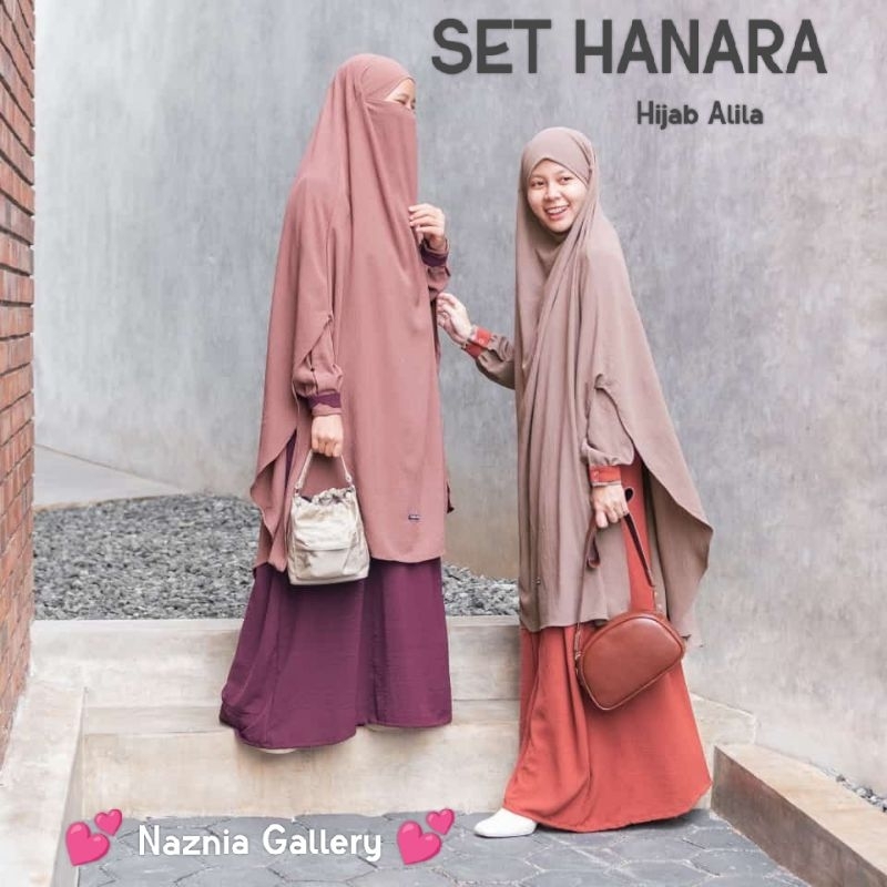 NEW SET HANARA HIJAB ALILA | SET GAMIS HALYA DAN KHIMAR NARA INSTAN SYARI | GAMIS DAN KHIMAR CRINCKL