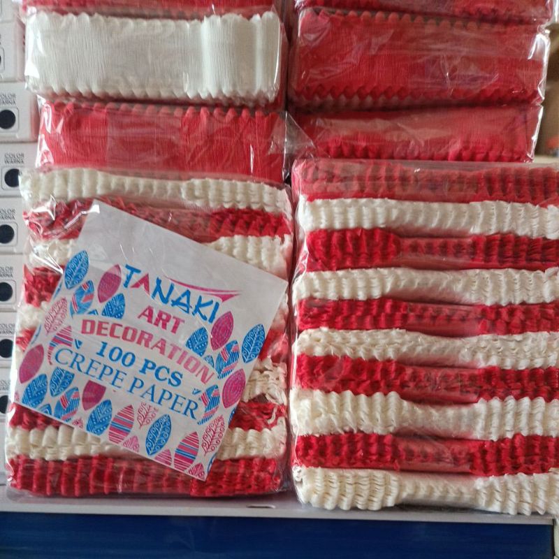 

Kertas Krep potong Merah Putih /kertas CREPE