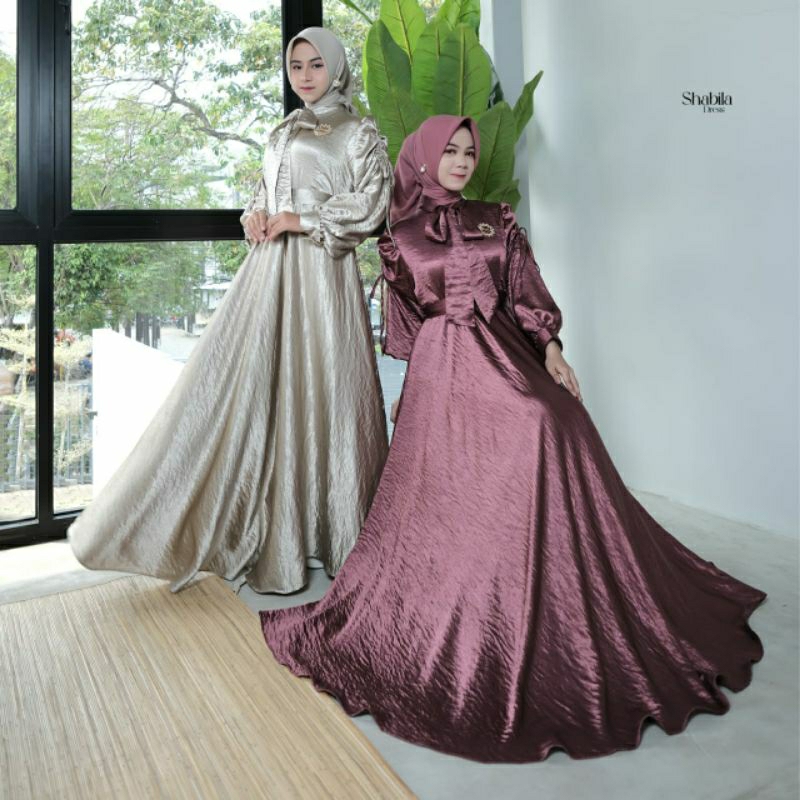 Shabila shimmer dress MK//Shimmer Dress/Shimmer terbaru/Shimmer muslim/Solfieshop/Dress kondangan/Dr
