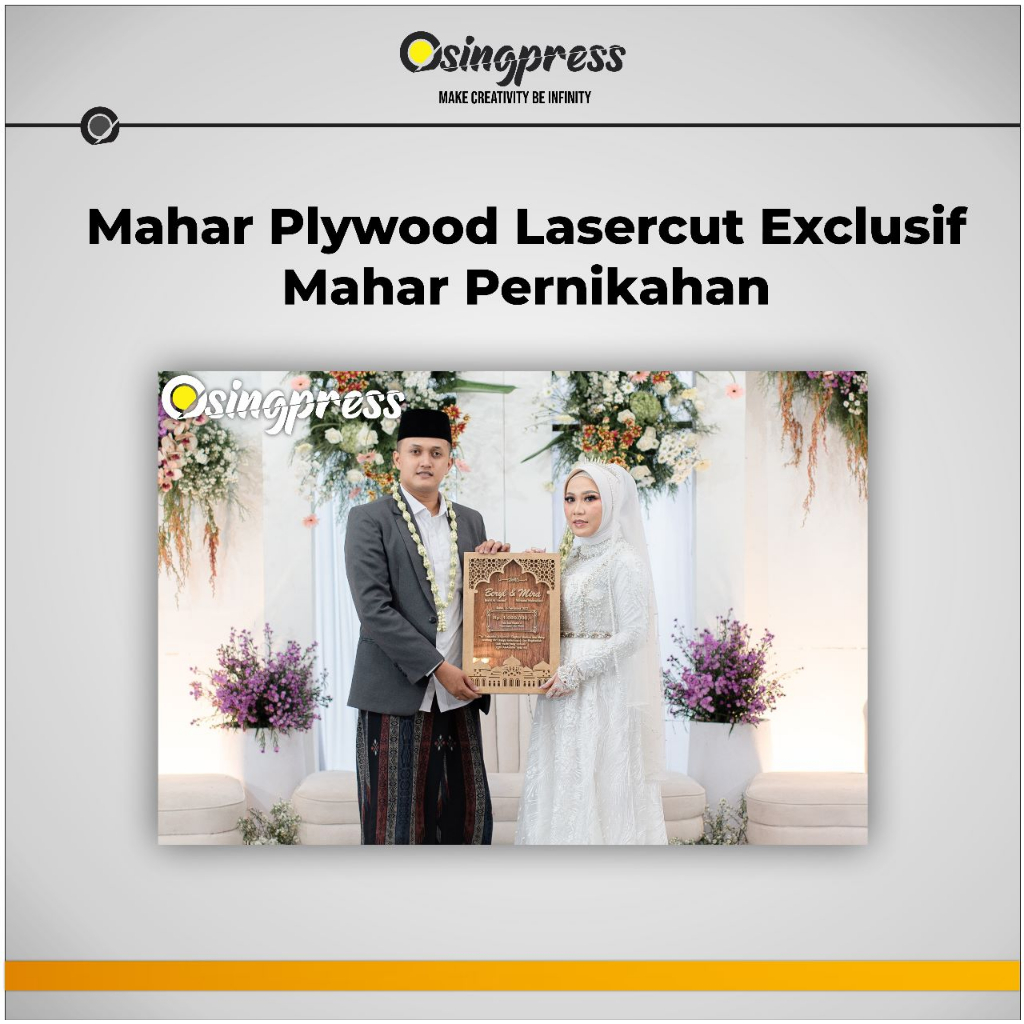 Mahar Plywood Laser Cutting / Mahar Pernikahan